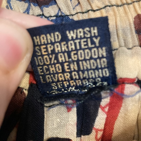 VTG Womens Tiered Maxi Skirt Tribal Elephant Print Tassels Bells Elastic Waist - Picture 10 of 14